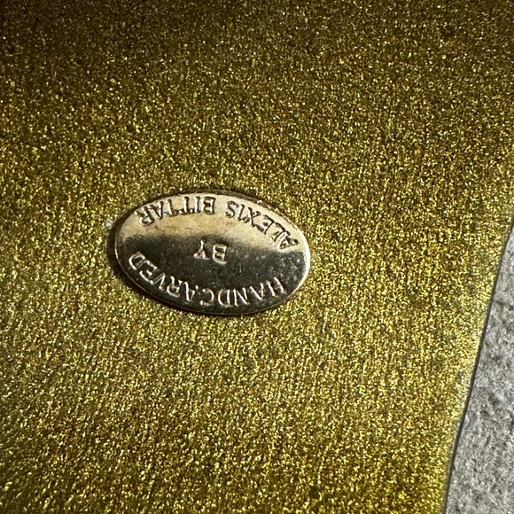 Alexis Bittar Yellow Lucite Cuff Bracelet 
Hand Carved - Picture 10 of 10